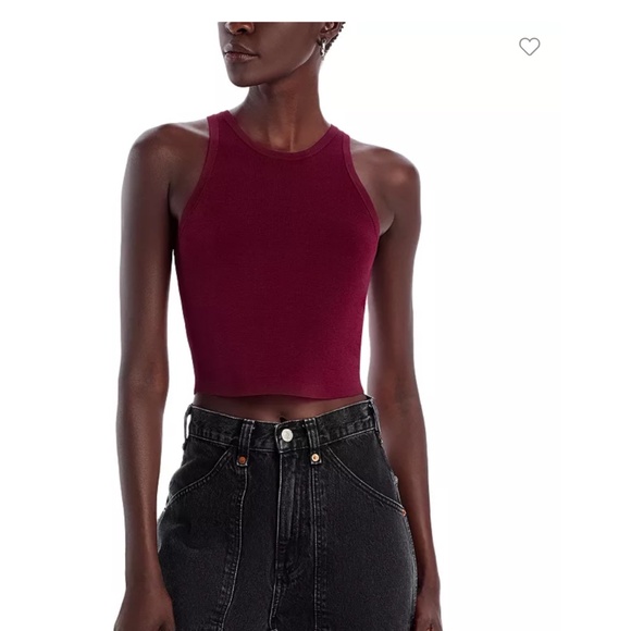 A.L.C. Bailey Cropped Tank Top - Mulberry NWT - Picture 7 of 10
